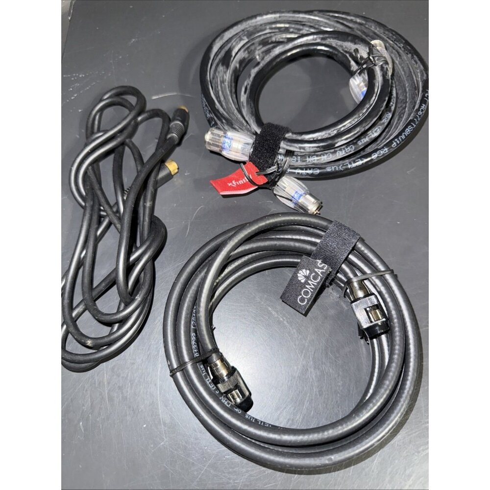Comcast Xfinity Coax Cable Oct 2020 Stock 10 ft 1 RadioShack Cable Lot Of 3